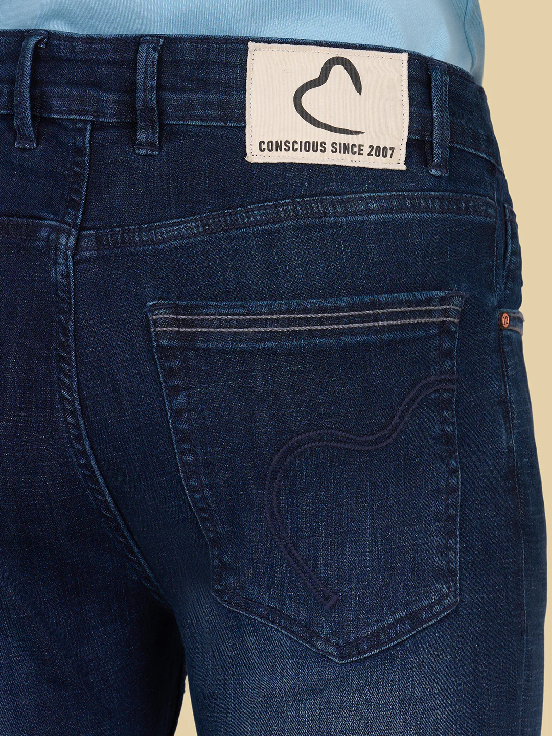 Blue Straight Fit Denim for Men by Being Human Clothing - Image 5