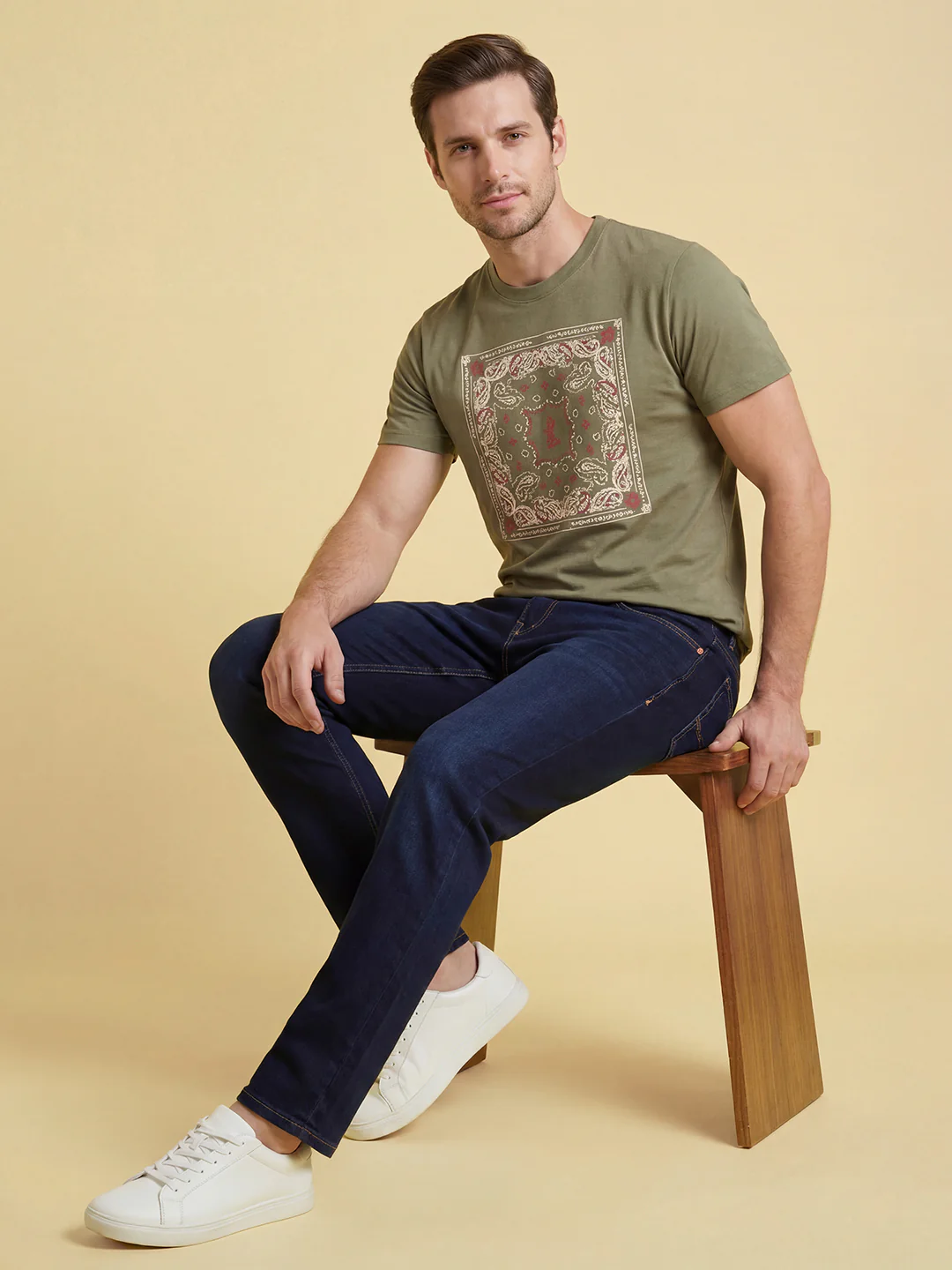 Blue Straight Fit Denim for Men by Being Human Clothing - Image 4