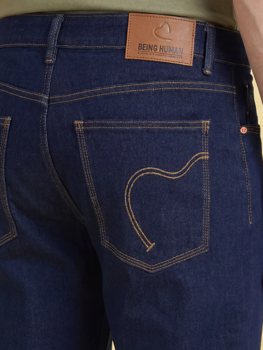 Blue Straight Fit Denim for Men by Being Human Clothing - Image 5