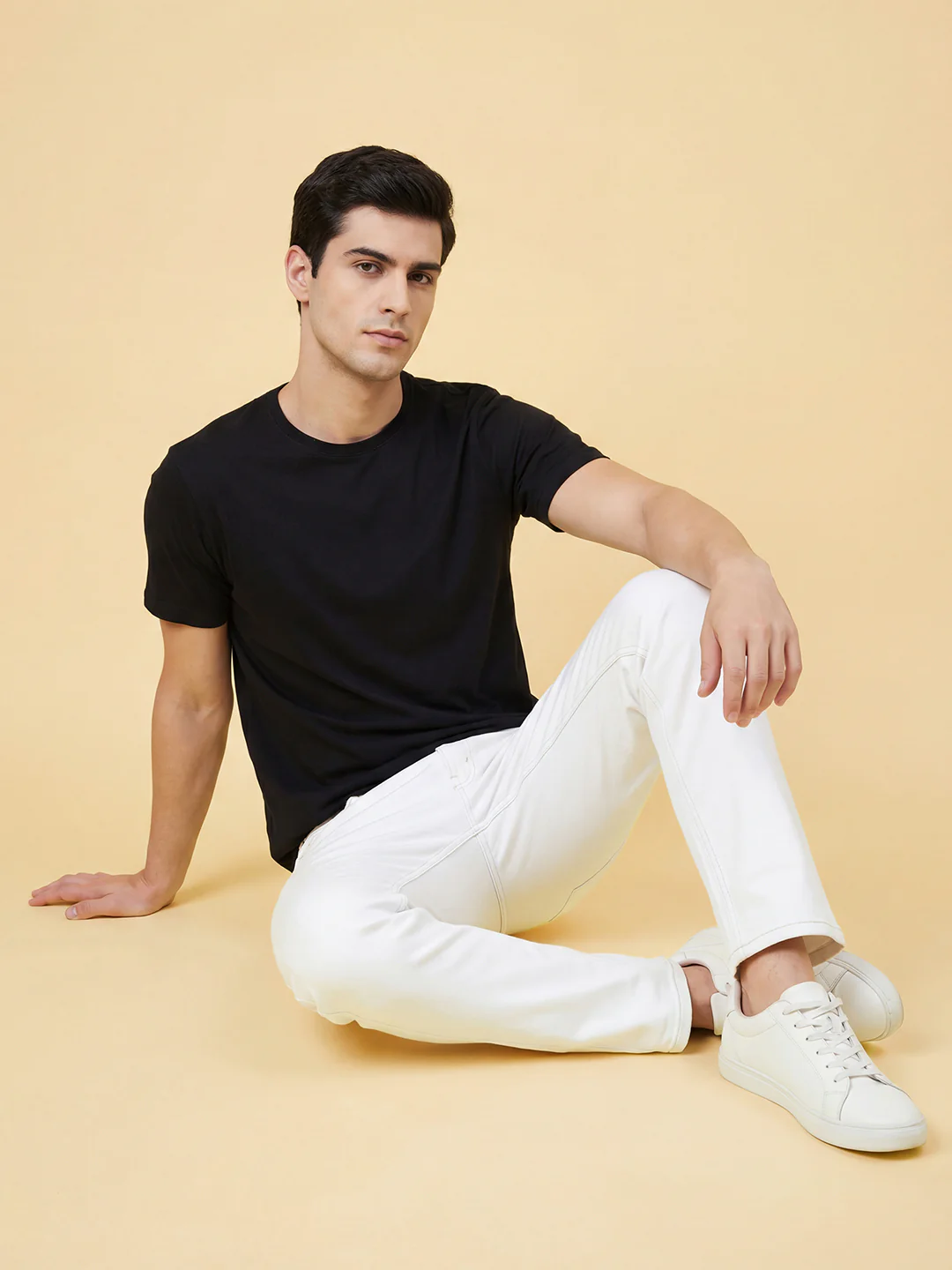 White Relaxed Fit Denim for Men by Being Human Clothing - Image 4